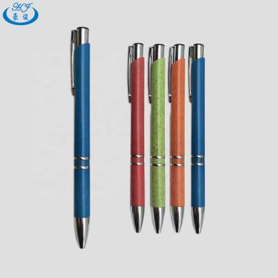 China Click Feature New Age New Age Eco-Friendly Wheat Straw Advertising Pen for sale