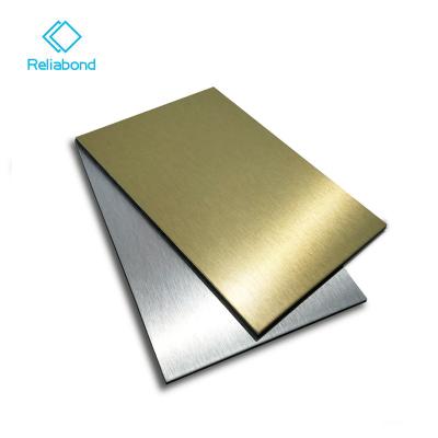 China Alucobond Modern Brush Aluminum Composite Panel ACP Sheet For Signs for sale