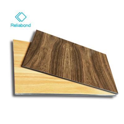 China Modern Wood Grain Aluminum Composite Panels For Cladding for sale