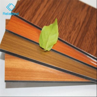 China Mid Century RELIABOND 3/4MM Wood Texture Acm Panel Aluminum Composite Panel For Furniture for sale