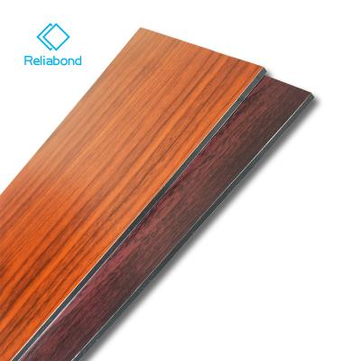 China 4x8ft 3mm Modern Wood Grain Aluminum Composite Panel ACP Sheet for sale