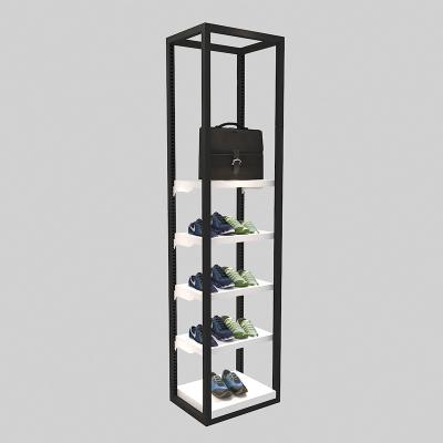 China Hot Selling Double Sided Display Design Cheap Custom Shoe Racks For Store for sale