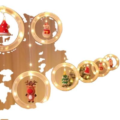 China 10 hanging Hot sale 10 Hanging ring with hook LED curtain string lights for Christmas, wedding, party, home decoration (warm white) for sale