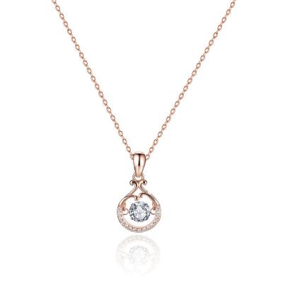 China CLASSIC hot selling S925 silver clavicle chain inlaid with diamond platinum pendant beating heart Necklace ,for Women Gift for sale