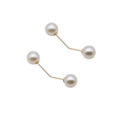 China Pearl 2pcs Perfect for DIY Decorative Women's Sweater Shawl Clip Waist Extender Safety Pin Dress Skirt Waist Scarf Clip Pearl Brooch for sale