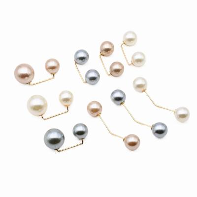 China Metal 10 Pcs Pearl Brooch,Brooches and Pins for Women Fashion Faux Pearl Brooches Pin Sweater Shawl Clips Waist Extender Safety Pins for sale