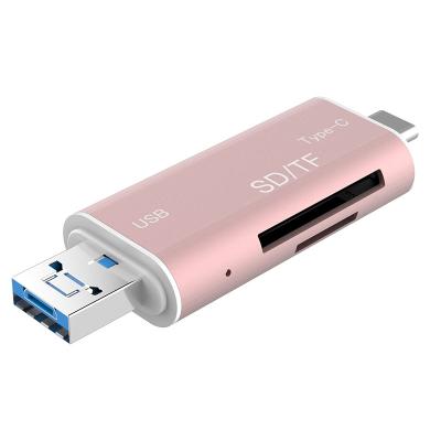 China Support High Speed ​​SD/TF Card 3 in 1 Multifunctional USB2.0 3.0 USB Micro SD Card Reader for sale