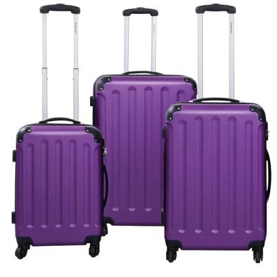 China Long Distance Travel 3 Pieces ABS Luggage Sets Lightweight Durable Hardside Spinner Suitcase 20