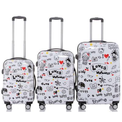 China 2021 Cross-Country Travel Hardside Trolley Tender ABS PC Luggage Bags Waterproof Cabin Suitcase Sets With Spinner Wheels for sale