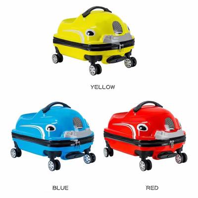 China Travel Long Distance Luggage Set Cute Travel Car Kids Luggage Trolley Travel Bag Children Scooter Hard Luggage Suitcase For Kids for sale