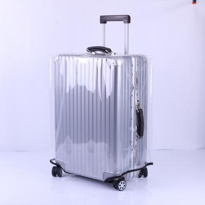 China Printed Waterproof Transparent Plastic Spandex Luggage Cover Custom Suitcase PVC Luggage Cover Suitcase Protective Cover for sale