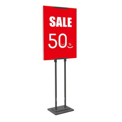 China Morden Metal Shelf PVC KT Sign Display Board Wholesale Movable Shop Display Stand for sale