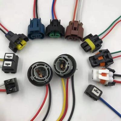 China PVC+copper BAY15d/1157/1156 plug wire connector LED lamp holder direction signal socket harness lamp holder socket for sale