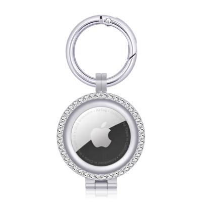 China For Airtag Protection KFUN CARE Metal Apple Anti-Lost Key Chain Dogs Pets Locator Tracker Case Full Protective AirTags Cover for sale