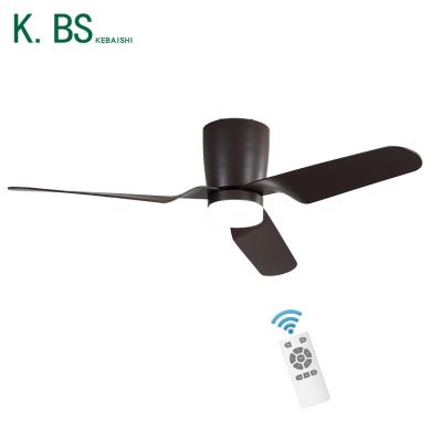 China Modern Remote Control Decorative 52Inch Iron Dining Room ABS Indoor Ceiling Fan With Light for sale