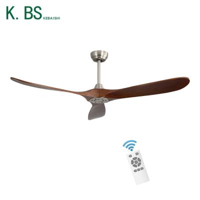 China Wholesale Luxury Full Copper Wire Mute Motor 3 Inch Blade AC Remote Control 60 Inch Forward And Reverse Function For Summer And Winter Metal Solid Wood No Light Modern Ceiling Fan for sale