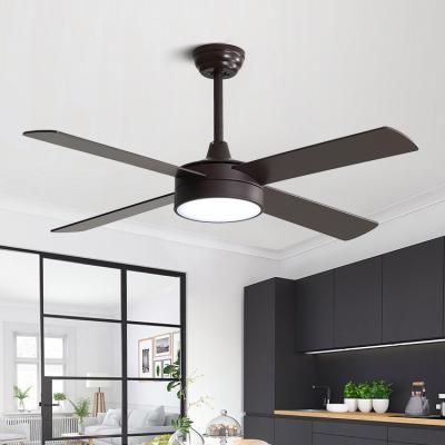 China Modern Remote Control Dining Room Lighting 52inches Indoor AC DC Ceiling Fan With Light for sale