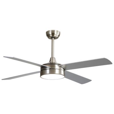 China Modern hot sale 52 inch 4 blades living room led with remote control ceiling fan with light lampo for sale