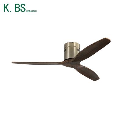 China Forward and reverse function for summer and winter new design home decorative remote control solid wood ceiling fan for sale