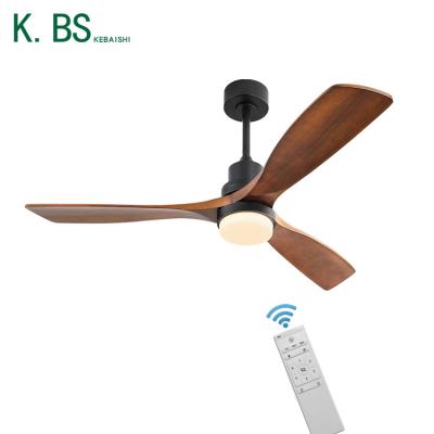 China Modern Competitive Price Modern Solid Wood Dining Room Chandelier Decorative Indoor Led Ceiling Fan Light for sale