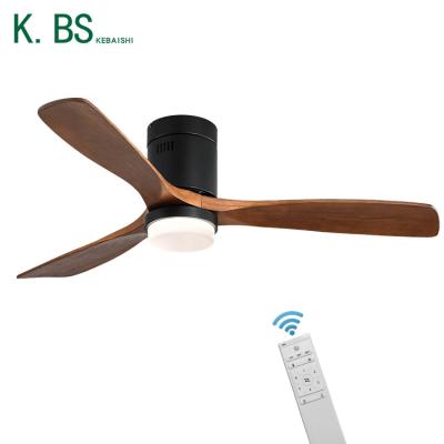 China 52 inch modern hot sale 65w 220v remote control decorative indoor ceiling fan with led light for sale