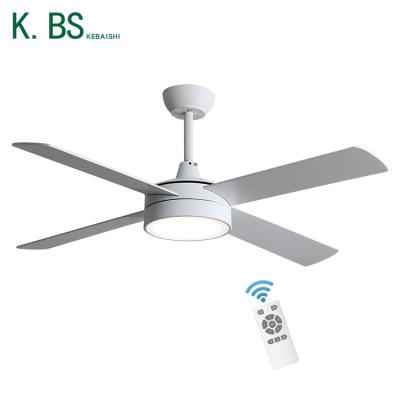 China Best Quality 52Inch DC Motor 65w Modern Decorative Led Ceiling Fan Light 4 Plywood Blades for sale