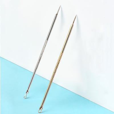 China For Personal Care Tool Stainless Steel Acne Needle Blackhead Cosmetic Wholesale Multi Functional Double Clip For Face Cleansing for sale