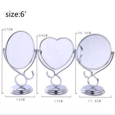 China Desktop Mirror Professional Makeup Holding Round Cosmetic Metal Shaving Mirror for sale