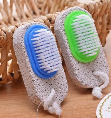 China NAIL Custom Body Tools Foot Cleaning Massage Tools Small Oval Pumice Stone With Bath Brush for sale