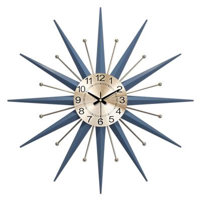 China Modern Luxury Metal Wall Clocks Home Decoration Living Room 3d Wall Clock Home Decor for sale