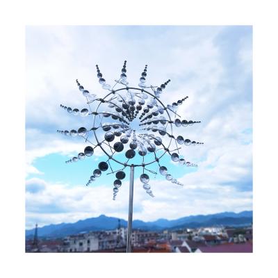 China Wholesale Hot Selling Stylish 3d Wind Metal Spinner Garden Decorative Ornament Unique And Magical Windmill for sale