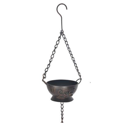 China Home Art Decor Outdoor Rust-Resistant Plated Metal Iron Rain Chain Antique Garden Decoration Wholesale CLASSIC for sale