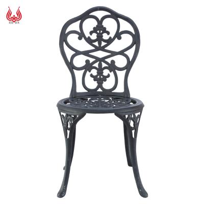 China New Design YINFA Style Cast Iron Chair Modern Heavy Duty Home Garden Furniture Cooling Black Luxury Living Room Dining Chair for sale