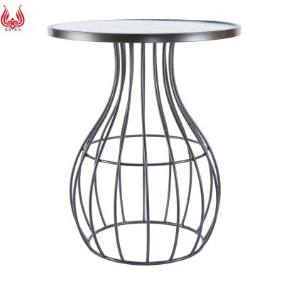 China Attractive Black Side Table Metal Yinfa Circle Design Coffee Table Glass Top End Regular Round Round Accent Furniture for sale