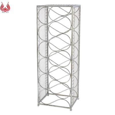 China YINFA Viable Free Standing Infinite Shape 11 Bottles Metal Wine Rack Wine Rack for sale