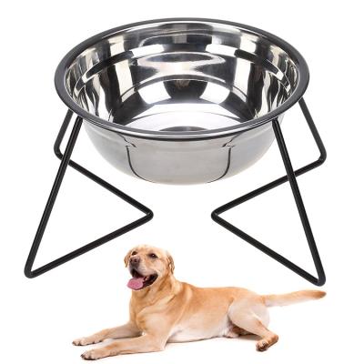 China High Quality Minimalist Portable Dog Food Metal Dog Food Detachable Dismountable Water Bowl for sale