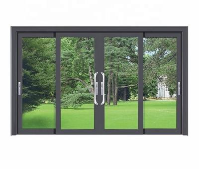 China Sound Insulation And Waterproof Heavy Duty Design 3 Panel 2.5mm Aluminum Sliding Door With Screen for sale