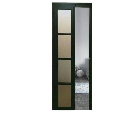 China Modern Hot Sale Chinese High Quality Tempered Glass Aluminum Alloy Folding Pint Door For Bathroom for sale