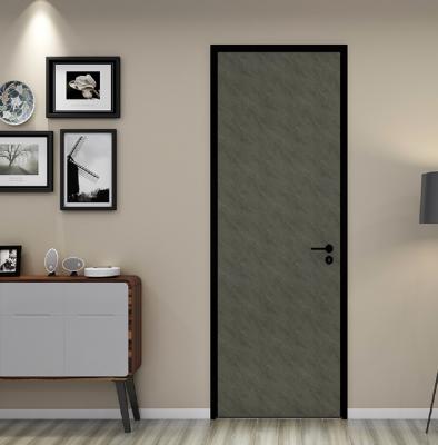 China Interior Door Room Aluminum Wood Door Modern Walnut Design Latest Design for sale