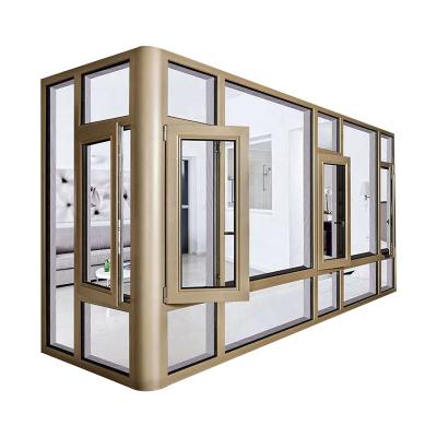 China Folding Aluminum Doors And Screen Windows Sliding Window Doors Windows Sealed Balcony Casement Aluminum Window Double Tempered Glass Canopy for sale