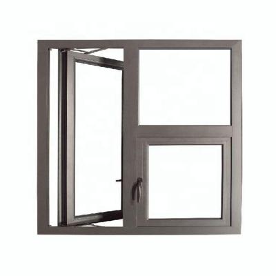 China Swing Break Bridge Heat Insulation Aluminum Aluminum Tilt And Turn Window Aluminum Tilt Up Top Hung Window Double Hung Window for sale