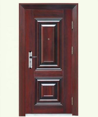 China Latest Design Modern Apartment Used Security Gate Door Embossed Design Steel Door for sale