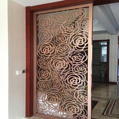 China Customized Transitional Life SS Metal Laser Indoor Cutting Room Dividers Divides Screen For Decoration for sale