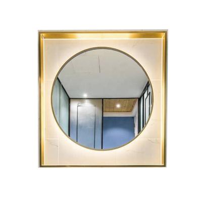 China Art Decor Modern Luxury Multi Color Gold Stainless Steel Metal Mirror Frame For Hotel Bathroom Decoration for sale