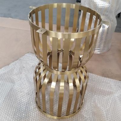 China Stable Custom Bending Steel Gold Coating Metal Table Legs For Tea Table for sale