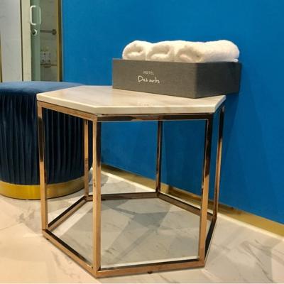 China Custom Stable Modern Luxury Modern Marble Tea Table Table Side Safe Side Base for sale