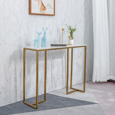 China Stable Hot Sale Gold Color Metal Bedside Tables Long Narrow Bar Tables for sale