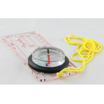 Cina DC45-5D acrylic cheap map mini fluid filled compact plastic compass in vendita