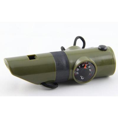 China THERMOMETER H7-1 , Survival Tools 7 In 1 ABS Military Whistle With Compass à venda