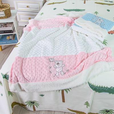 China Manufacturer Anti-Static Custom Printing Baby Chunky Monthly Growth Milestone Blanket Woven Knitted Newborn for sale